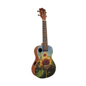 Amahi Masterpiece Ukulele Van Gogh Sunflowers - Concert