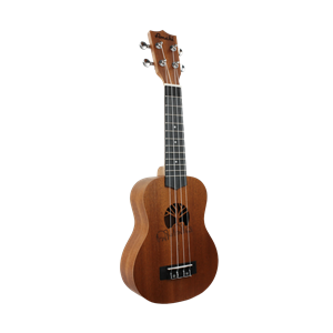 Amahi Select Mahogany, Elephant/Tree Laser Etched Sound Hole Ukulele - Concert