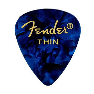 Fender Premium Celluloid Picks, Thin 351 Shape - Blue Moto