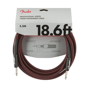 Fender Professional Series Tweed Instrument Cable 18.6ft - Red