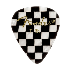 Fender Graphic Picks, Thin 351 Shape - Checker