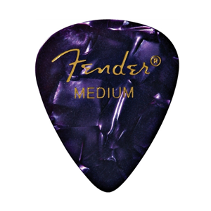 Fender Premium Celluloid Picks, Medium 351 Shape - Purple Moto