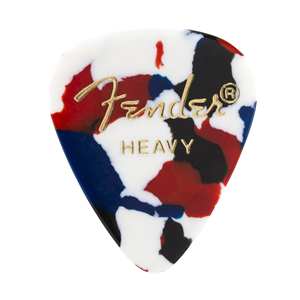 Fender Classic Celluloid Picks, Heavy 351 Shape - Confetti