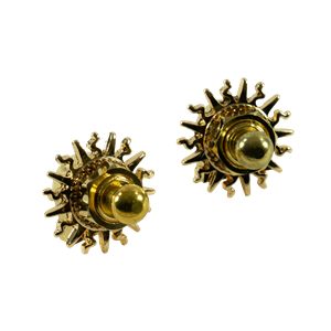 Q-Parts Straplock Sets Or Rings With Sun Design Gold