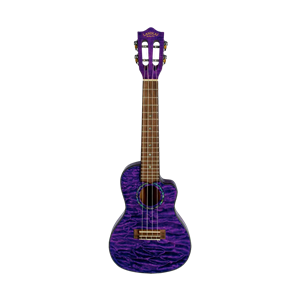Lanikai Quilted Maple Purple Stain Ukulele - Concert Acoustic/Electric