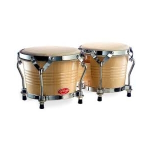 Stagg Wood Bongo 7.5" and 6.5" in Natural Finish