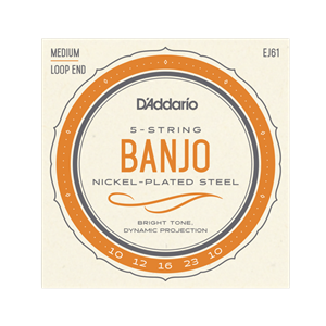 D'Addario EJ61 Medium Loop End 5-String Banjo Strings