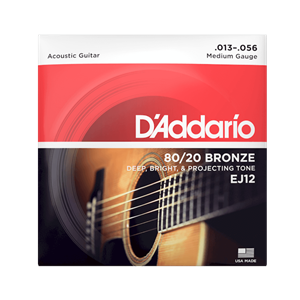 D'Addario EJ12 80/20 Bronze Medium Acoustic Guitar Strings