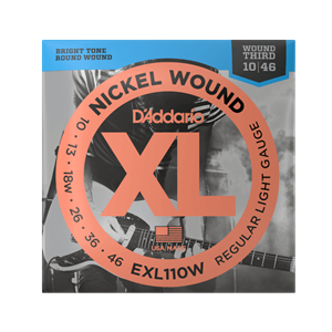 D'Addario EXL110W Regular Light Wound 3rd Electric Guitar Strings