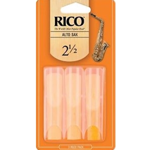Rico 3 Pack Alto Sax Reeds #2 1/2