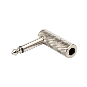 Hosa Right-angle Adaptor, 1/4in TS to Same