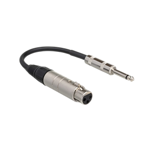 Hosa Impedance Transformer, XLR3F to 1/4in TS 6in