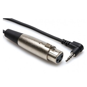 Hosa XVM101F, 3.5mm Right Angle Stereo to XLR Female, 1FT