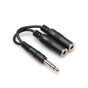 Hosa YPP118 Y-Cable, 1/4" Stereo Male to 2 1/4" Stereo Females