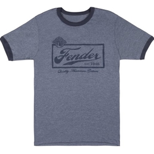 Fender® Beer Label Mens Shirt, Blue- X-Large