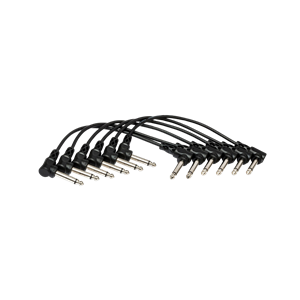 Hosa Guitar Patch Cable, Molded Right-angle to Same 6 Pack