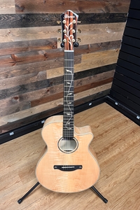 Ibanez AEG Series Natural Flame Maple Top Acoustic-Electric Guitar