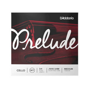 D'Addario Prelude J1010 3/4M Cello String Set - 3/4 Scale - Medium Tension