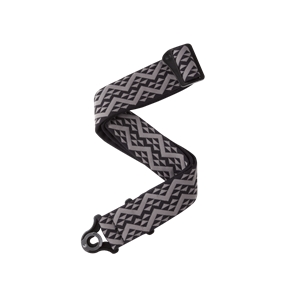 D'Addario Auto Lock Guitar/Bass Strap - Black Padded Geometric