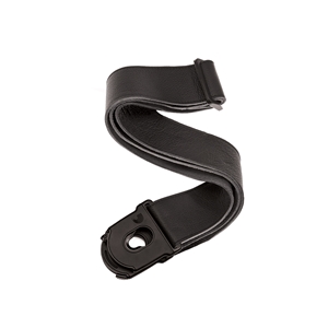 D'Addario Planet Lock Leather Guitar/Bass Strap - Black