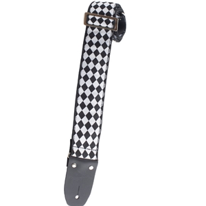 Henry Heller Woven Jacquard Guitar/Bass Strap - Black and White Diamond