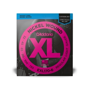 D'Addario Regular Light Long Scale 6-String Bass Strings