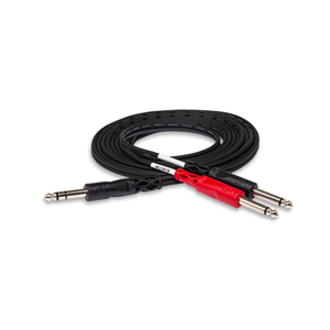 Hosa Insert Cable, 1/4 In TRS To Dual 1/4 In TS 1m