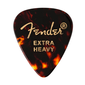 Fender Premium Celluloid Picks, Extra Heavy 351 Shape - Tortoise Shell