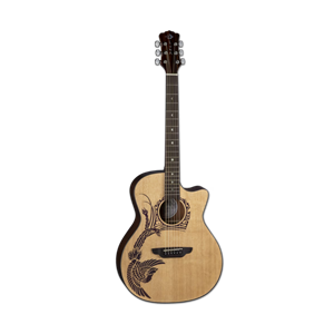 Luna Oracle Phoenix Grand Concert Spruce Acoustic/Electric